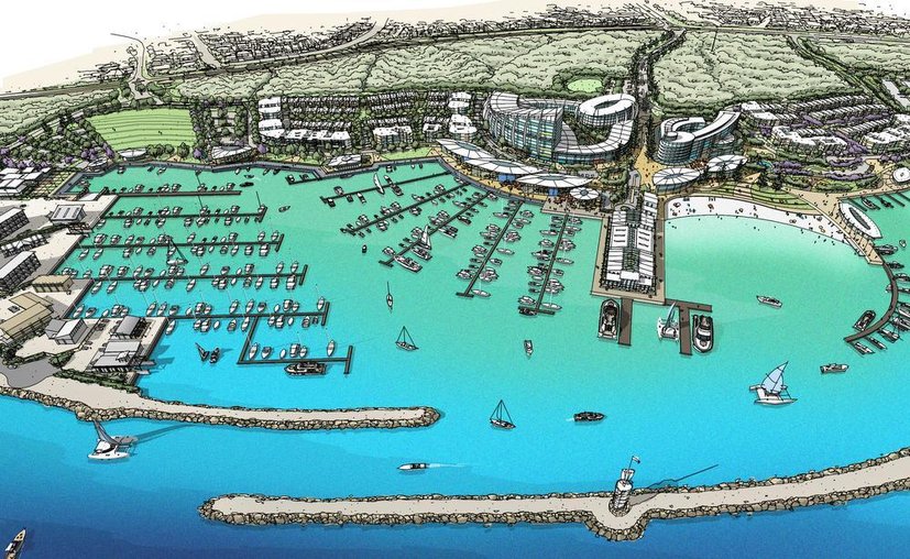 Aerial illustration of Ocean Reef Boat Harbour marina
